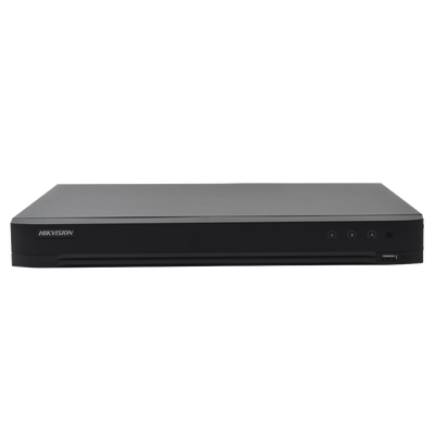 DVR 4 Megapixel / 16 Canales TURBOHD + 8 Canales IP / 1 Bahías de Disco Duro / 16 Canales de Audio / Salida de Vídeo en 4K