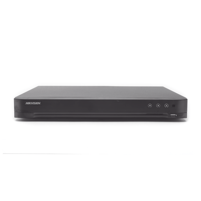 DVR 8 Megapixel / 16 Canales 4K TURBOHD + 16 Canales  IP / 2 Bahías de Disco Duro / 4 Canales de Audio / 16 Entradas de Alarma