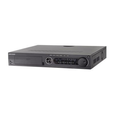 DVR 16 Canales TurboHD + 16 Canales IP/ 8 Megapixel/ 4 Bahías de Disco Duro / 4 Canales de Audio / Videoanalisis / 16 Entradas de Alarma / Arreglo RAID / Soporta POS