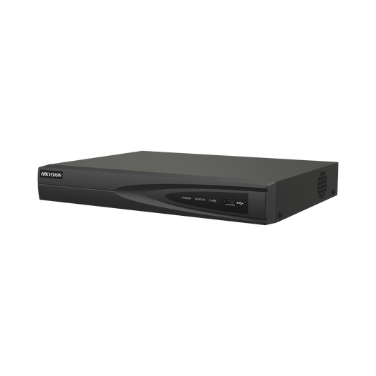 NVR 8 Megapixel (4K) (Compatible con Cámaras ACUSENSE) / 8 canales IP / 8 Puertos PoE+ / 1 Bahía de Disco Duro / Salida de Vídeo en 4K / 300 Metros PoE Modo Extendido