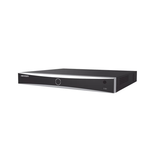 NVR 12 Megapixel (4K) / 8 canales IP / 8 Puertos PoE+ / AcuSense (Evita Falsas Alarmas) / Reconocimiento Facial / 2 Bahías de Disco Duro / HDMI en 4K / Alarmas I/O / 300 Metros PoE Modo Extendido