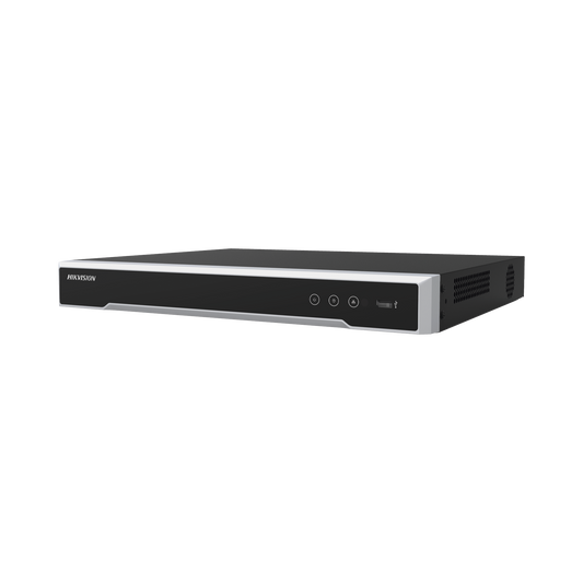 NVR 8 Megapixel (4K) (Compatible con Cámaras ACUSENSE) / 16 canales IP / 16 Puertos PoE+ / 2 Bahías de Disco Duro / Salida de Vídeo en 4K / 300 Metros PoE Modo Extendido