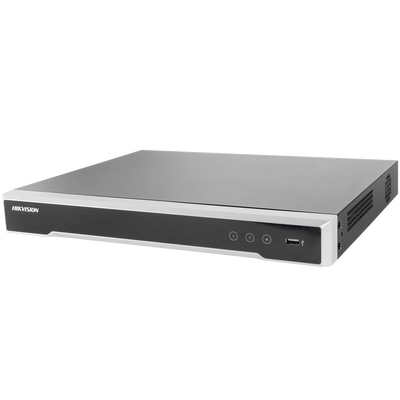 NVR 12 Megapixel (4K) / 32 canales / 16 Puertos PoE+ / Soporta Cámaras con AcuSense / Hik-Connect / 2 Bahías de Disco Duro / Switch PoE 300 mts / HDMI en 4K / Soporta POS