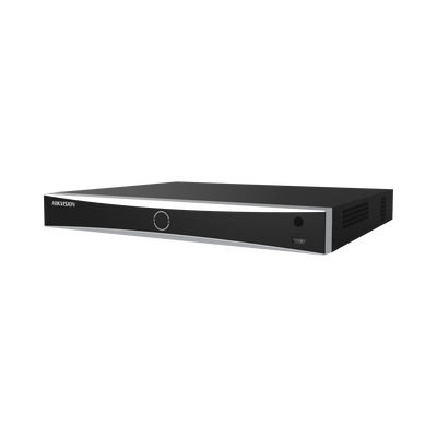 NVR 12 Megapixel (4K) / 32 canales IP / AcuSense (Evita Falsas Alarmas) / Reconocimiento Facial / 2 Bahías de Disco Duro / HDMI en 4K / Sin Puertos PoE+