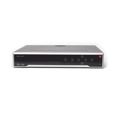 NVR 8 Megapixel (4K) / 16 canales IP /16 Puertos PoE+ / Soporta Cámaras con AcuSense / 4 Bahías de Disco Duro / Switch PoE 300 mts / HDMI en 4K