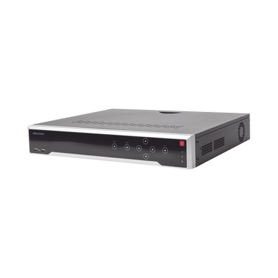 NVR 8 Megapixel (4K) / 16 canales IP /16 Puertos PoE+ / Soporta Cámaras con AcuSense / 4 Bahías de Disco Duro / Switch PoE 300 mts / HDMI en 4K