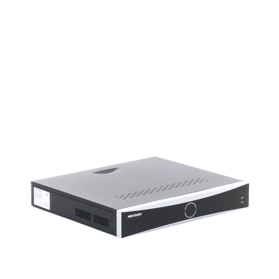 NVR 12 Megapixel (4K) / 16 canales IP / 16 Puertos PoE+ / AcuSense (Evita Falsas Alarmas) / Reconocimiento Facial / 4 Bahías de Disco Duro / Switch PoE 300 mts  / HDMI en 4K / Alarmas I/O