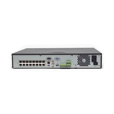 NVR 8 Megapixel (4K) / 32 canales IP / 16 Puertos PoE+ / Soporta Cámaras con AcuSense / 4 Bahías de Disco Duro / Switch PoE 300 mts / HDMI en 4K / Videoanaliticos