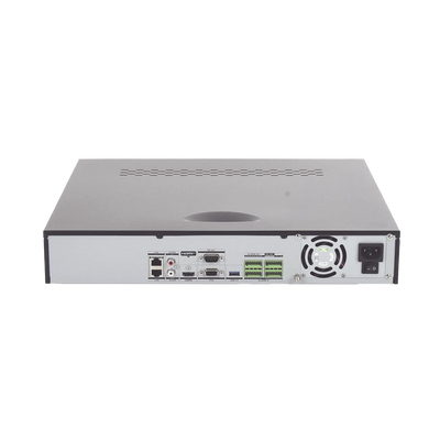 NVR 12 Megapixel (4K) / 32 canales IP / AcuSense (Evita Falsas Alarmas) / Reconocimiento Facial / 4 Bahías de Disco Duro /  HDMI en 4K / Alarmas I/O