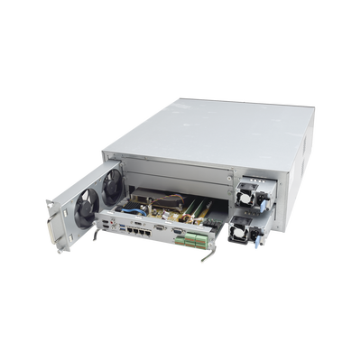 NVR 12 Megapixel (4K) / 128 canales IP / 16 Bahias de Disco Duro / 4 Puertos de Red / Soporta RAID con Hot Swap / NVR de Alto Desempeño