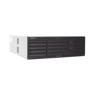 NVR 12 Megapixel (4K) / 128 canales IP / 16 Bahias de Disco Duro / 4 Puertos de Red / Soporta RAID con Hot Swap / NVR de Alto Desempeño