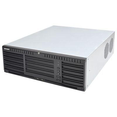 NVR 12 Megapixel (4K) / 128 canales IP / 16 Bahias de Disco Duro / 4 Puertos de Red / Soporta RAID con Hot Swap / NVR de Alto Desempeño