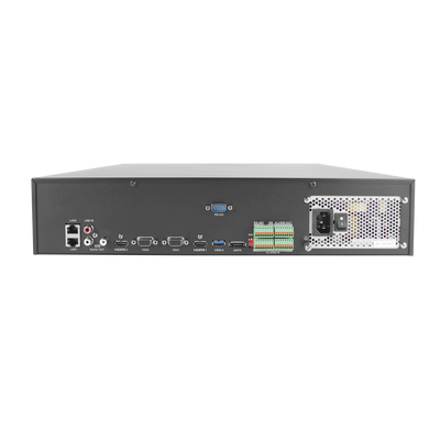 NVR 12 Megapixel (4K) / 32 Canales IP / Soporta Cámaras con AcuSense / 8 Bahías de Disco Duro / 2 Tarjetas de Red / Soporta RAID con Hot Swap / HDMI en 4K / Soporta POS