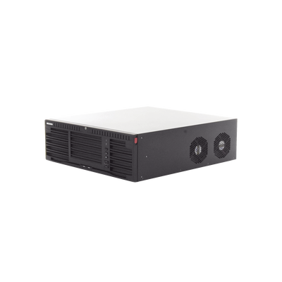 [Doble Poder de Decodificación] NVR 32 Megapixel (8K) / 64 Canales IP / AcuSense / ANPR / Conteo de Personas / Heat Map / 16 Bahías de Disco Duro / 2 Tarjetas de Red / Soporta RAID con Hot Swap / 2 HDMI en 8K / Soporta POS / Alarmas I/O / AC