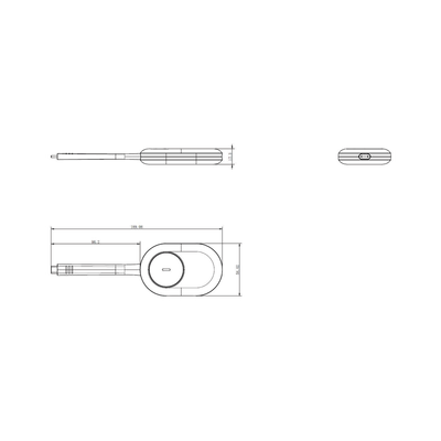 Dongle (Adaptador) de Proyección Inalambrica Para Pantallas Interactivas HIKVISION Serie DS-D5CxxRB/B / Compatible con Windows y Mac / Conector Tipo C (Incluye Adaptador USB-A - USB-C)