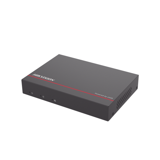 NVR + SSD / 4 Megapixel / 4 Canales IP / 4 Puertos PoE+ / 1 SSD de 1 TB / ACUSENSE / Diseño Compacto y Cero Ruido