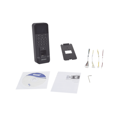 Biométrico WiFi de Acceso y Asistencia Compatible con APP Hik-Connect (P2P) / Soporta Biometrico Esclavo RS-485 / Lectura de Huella y Tarjetas EM / TCP/IP / 150,000 Eventos / Relevador para Chapa y Reportes de Asistencia