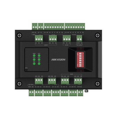 Expansor de 2 Puertas para Paneles de Control de Acceso DS-K27 Series / Comunicación RS-485 / 4 Entradas y 2 Salidas Auxiliares