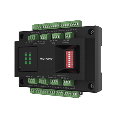 Expansor de 2 Puertas para Paneles de Control de Acceso DS-K27 Series / Comunicación RS-485 / 4 Entradas y 2 Salidas Auxiliares