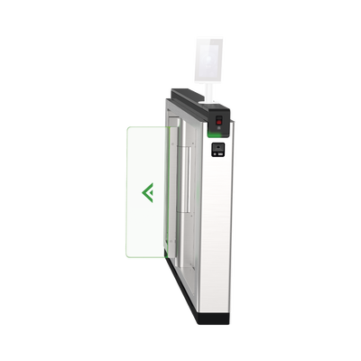 Torniquete de Apertura para Lado Derecho / Metal / Con 12 Pares de Detectores IR / Soporta Terminal de Reconocimiento Facial