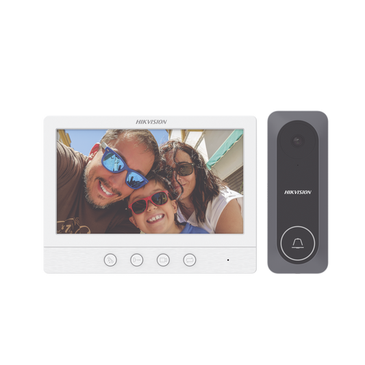 Kit de Videoportero TurboHD con Pantalla LCD a Color de 7" / Frente de Calle para Exterior de Policarbonato / 720p (1 Megapíxel )130° de Visión (Gran Angular)