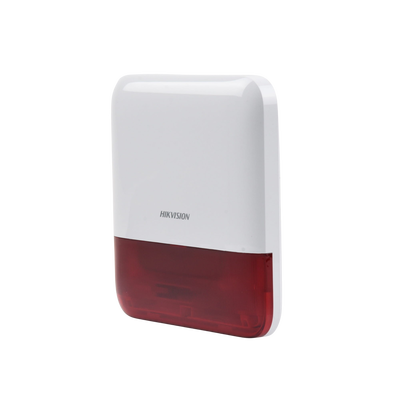 (AX PRO) Sirena Inalámbrica con Estrobo Rojo para Exterior IP65 / 110 dB