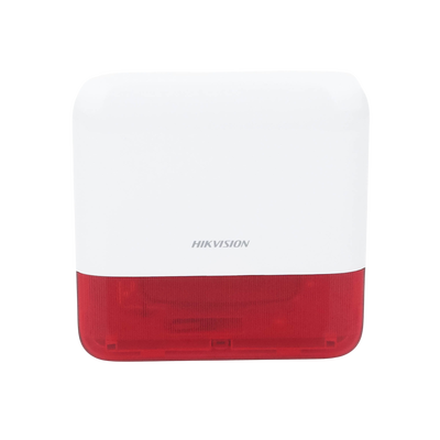 (AX PRO) Sirena Inalámbrica con Estrobo Rojo para Exterior IP65 / 110 dB