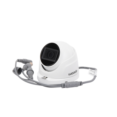 AUDIO POR COAXITRON / Domo TURBOHD 2 Megapixel (1080p) / Gran Angular 106° / Lente 2.8 mm / 20 mts IR EXIR / Exterior IP66 / 4 Tecnologías / dWDR / Metal