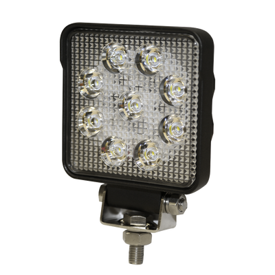 Luz de Trabajo Cuadrada Ultra Brillante, 9 led,1450 lumenes, 12-24 Vcc