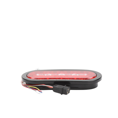 Plafón Ovalado de 7.5" Para Camiones de Transporte, 18 LED Ultra Brillantes, Color Rojo/Claro/Ambar