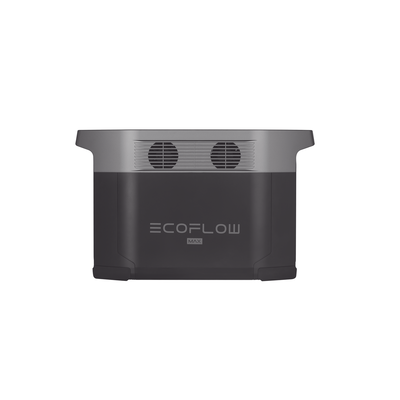 EcoFlow DELTA 2 MAX | Estación de Energía Portátil 2048Wh Litio LFP / 6 AC 2400 W (Max. 3400W) / 2 USB-C 100W / Capacidad para Aumentar Respaldo / Cargador de Coche 10A a 12.6V / Conectividad WiFi y Bluetooth (App) / Carga Solar 1000W