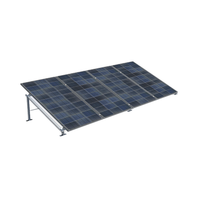 Montaje de piso de Alta Resistencia para Instalación de 4 Paneles Solares de hasta 1300 x 2400 mm (Revisar módulos compatibles)