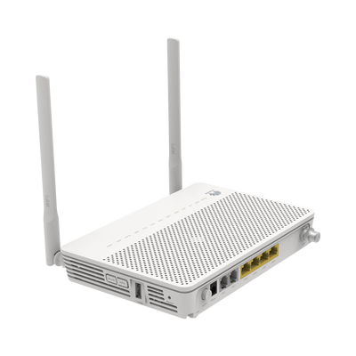 ONT GPON OptiXstar WiFi 2.4GHz 4 puertos GE + 1 puerto CATV + 2 POTS, hasta 300 Mbps