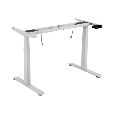 Base de Escritorio Motorizado Profesional / Altura Ajustable 60-125cm / Estructura Estable / Funcionamiento Suave / 3 Preset de Posiciones / Color Blanco / Soporta hasta 100Kg de carga