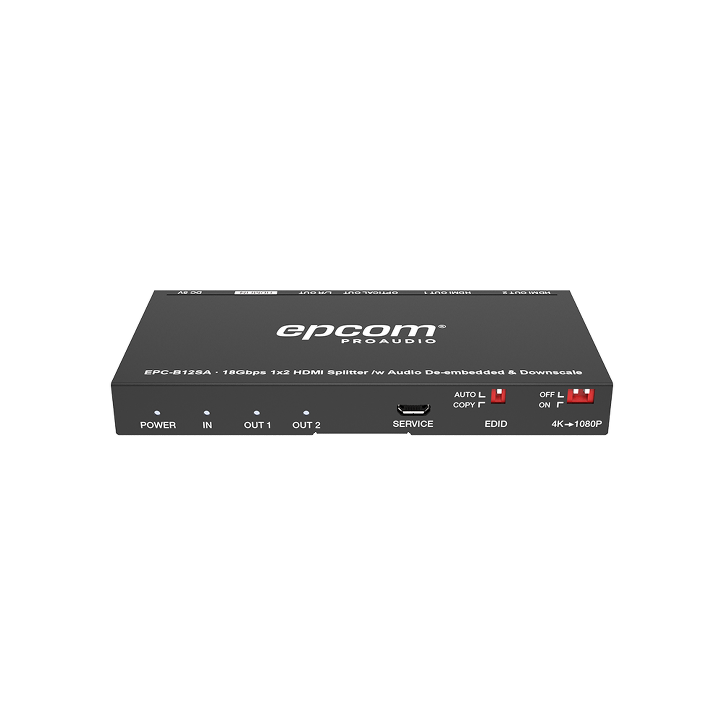 Splitter HDMI 1x2 | 4K@60Hz | Extractor de Audio | Down Scaler | HDR  4:4:4 | EDID | 18Gbps