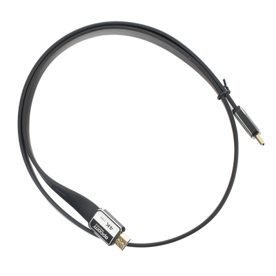 Cable HDMI de 1m | Alta Definición | Version 2.0 | Alta velocidad 18Gbps | 4K@60Hz | Conectores Chapados en Oro | Tipo Plano