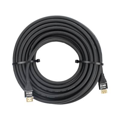 Cable HDMI de 10m | Alta Definición | Longitud | Version 2.0 | Alta velocidad 18Gbps | 4K@60Hz | Conectores Chapados en Oro | Tipo Redondo