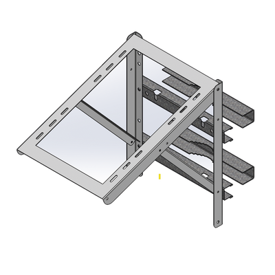 Montaje para Panel Solar de Poste o Torre Galvanizado Electrolítico (Ver Compatibilidad).