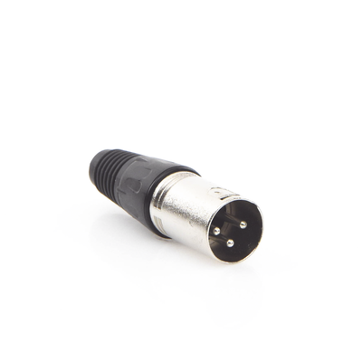 Conector XLR 3 Pines Macho | Ideal para Conexiones de Micrófonos, Mezcladoras | Equipo de Audio Profesional