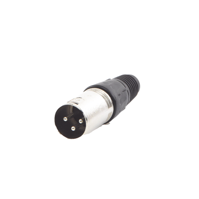 Conector XLR 3 Pines Macho | Ideal para Conexiones de Micrófonos, Mezcladoras | Equipo de Audio Profesional