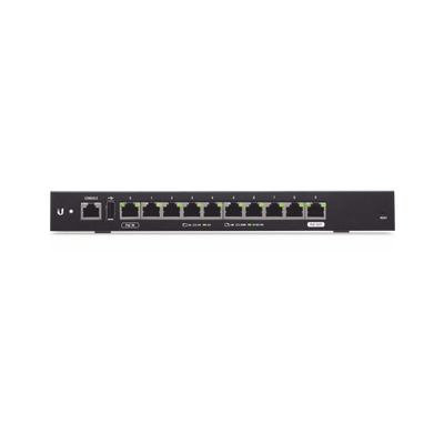 EdgeRouter 10X, con 10 puertos 10/100/1000 Mbps, con PoE Pasivo 24 V Passthrough