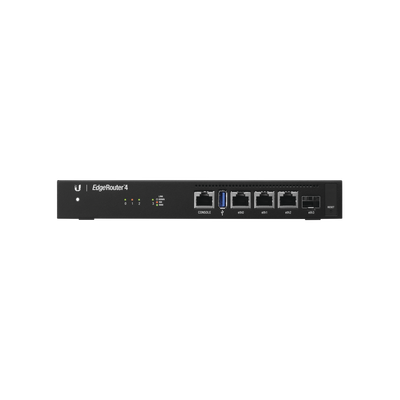 EdgeRouter 4, con 3 puertos 10/100/1000 Mbps + 1 puerto SFP, con funciones avanzadas de ruteo