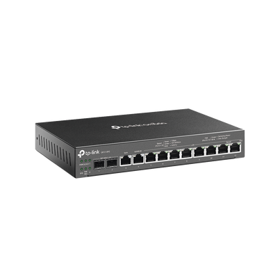 Router Omada VPN / SDN Multi-WAN 1G / Switch con PoE y Controlador  / 2 puerto WAN/LAN SFP 1G / 1 Puerto RJ45 WAN / 1 Puerto WAN/LAN RJ45 / 8 Puertos PoE+ LAN RJ45 /  24,980 Sesiones Concurrentes / Administración por Controlador Omada o Stand-Alone