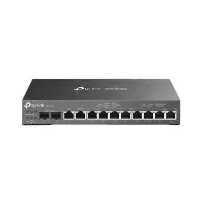 Router Omada VPN / SDN Multi-WAN 1G / Switch con PoE y Controlador  / 2 puerto WAN/LAN SFP 1G / 1 Puerto RJ45 WAN / 1 Puerto WAN/LAN RJ45 / 8 Puertos PoE+ LAN RJ45 /  24,980 Sesiones Concurrentes / Administración por Controlador Omada o Stand-Alone