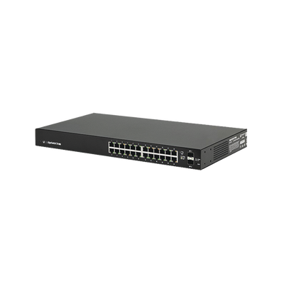 Switch EdgeMAX administrable de 24 puertos Gigabit + 2 Puertos SFP Gigabit