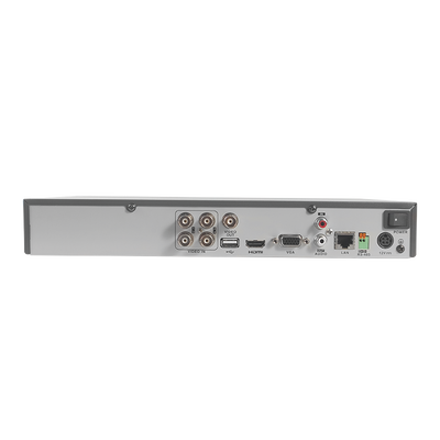 DVR 2 Megapixel / 4 Canales TURBOHD + 1 Canal IP / 1 Bahía de Disco Duro / H.264+ / 1 Canal de Audio / Vídeoanálisis