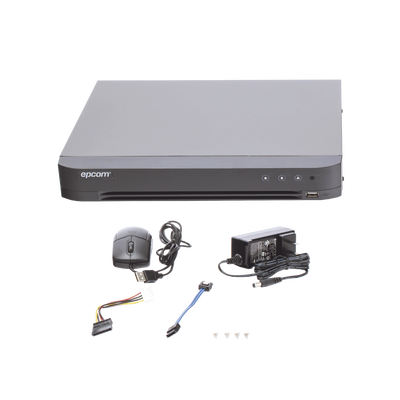 DVR 4 Canales TurboHD + 2 Canales IP / 5 Megapixel Lite- 3K Lite / Acusense (Evista falsas alarmas) / Audio por Coaxitron /  Bahía de Disco Duro /  Salida de Video en Full HD