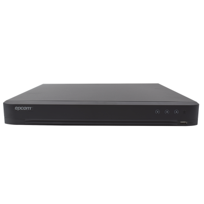 DVR 4 Megapixel / 32 Canales TURBOHD + 8 Canales IP / 2 Bahías de Disco Duro / 1 Canal de Audio