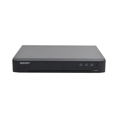 DVR 8 Megapixel / 8 Canales 4K TURBOHD + 8 Canales IP / 1 Bahía de Disco Duro / 4 Canales de Audio / 8 Entradas de alarma / Vídeoanálisis