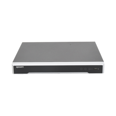 DVR 16 Canales TurboHD + 16 Canales IP / 8 Megapixel (4K) / Acusense (Evita Falsas Alarmas) / Audio por Coaxitron / 2 Bahías de Disco Duro / 8 Entradas de Alarma / 4 Salidas de Alarma / H.265+ / Salida de Video en 4K